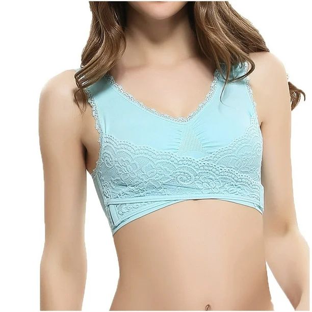 COMFORT CORSET FRONT CROSS SIDR BUCKLE LACE BRAS