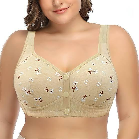 Premium Front-Open Non-Padded Bra with Buttons