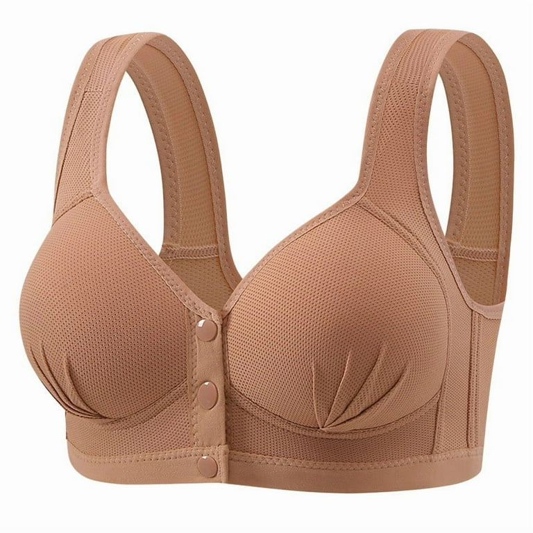 Front Open Padded Bra with Button