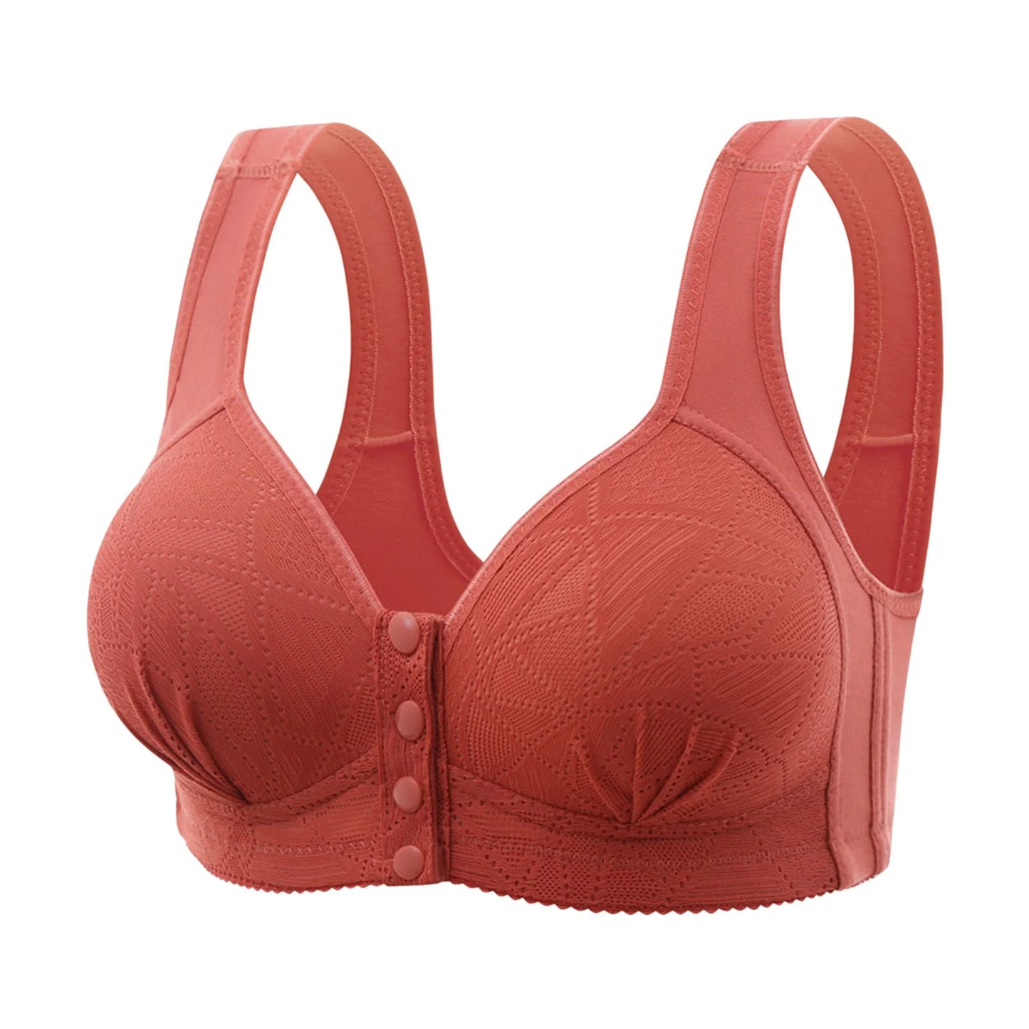 Front Open Padded Bra with Button