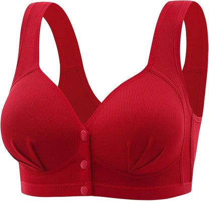 Front Open Padded Bra with Button