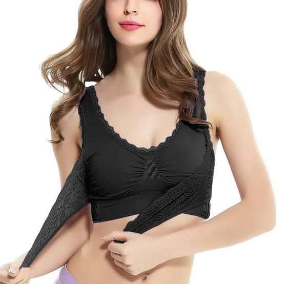 COMFORT CORSET FRONT CROSS SIDR BUCKLE LACE BRAS