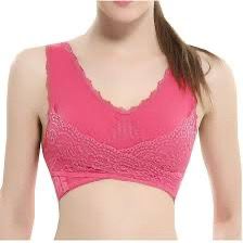 COMFORT CORSET FRONT CROSS SIDR BUCKLE LACE BRAS