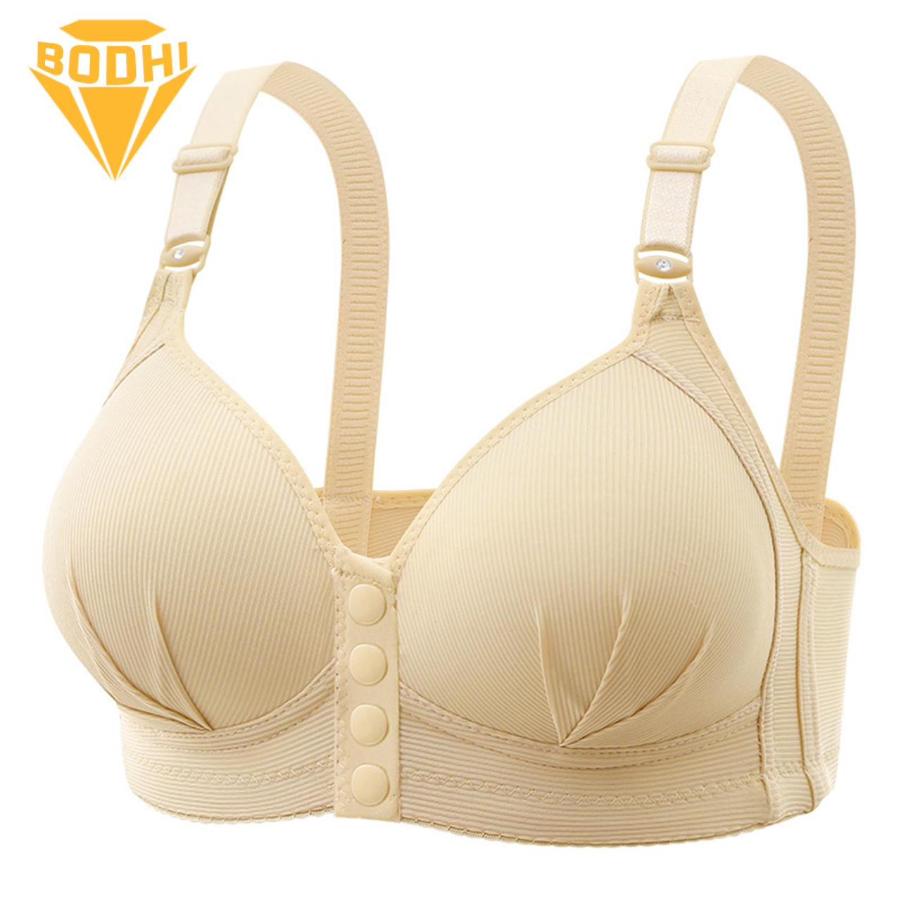Front Open Padded Bra with Button